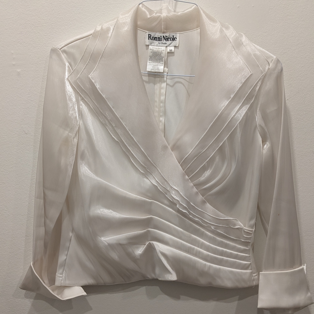Elegant Special Occasion White Blouse